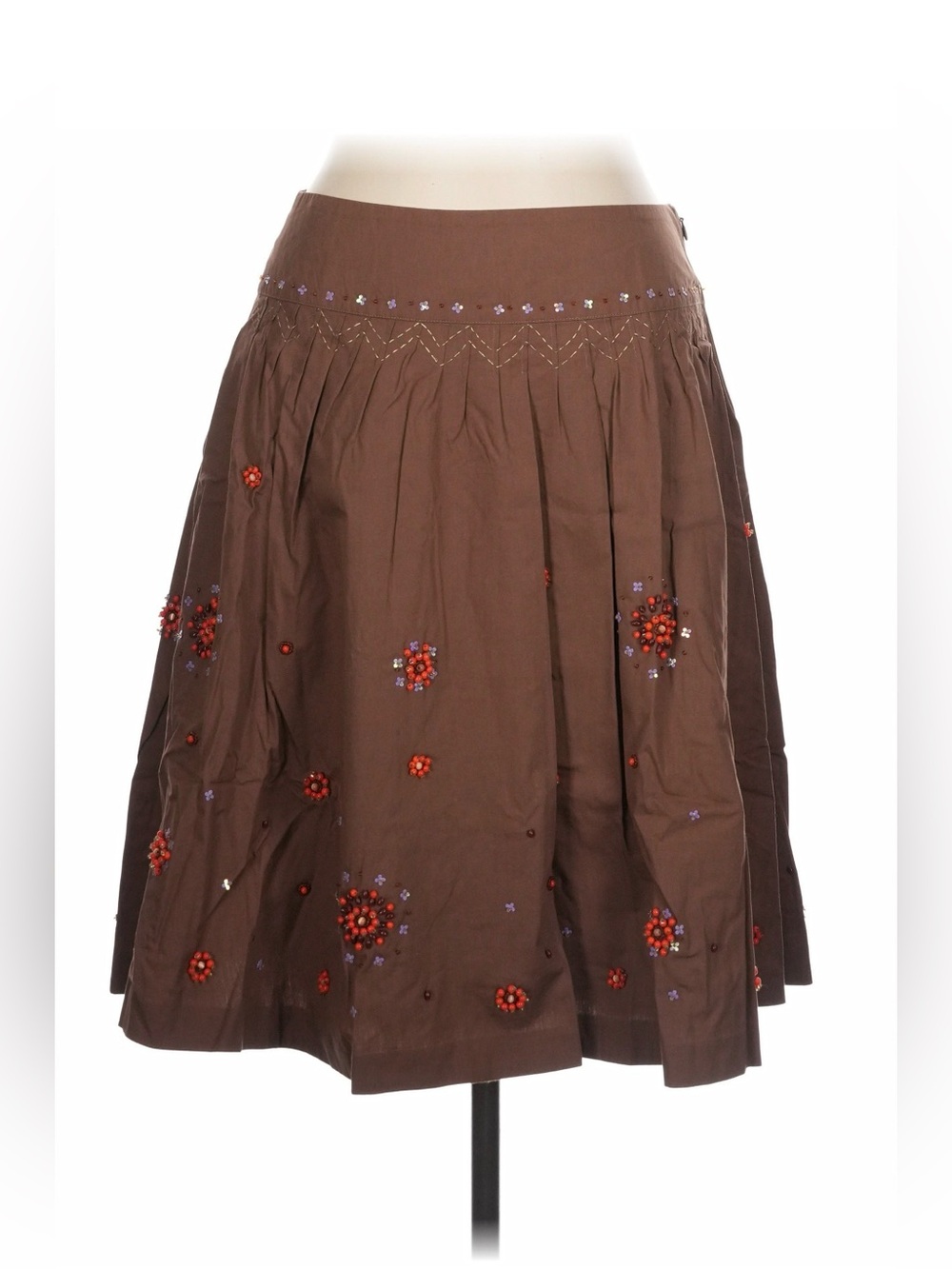 Anthropologie Odille beaded skirt, knee length, size 10 - Picture 2 of 8